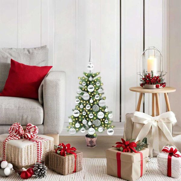 vidaXL Weihnachtsbaum mit 150 LEDs mit Ständer Grün 65 cm PE, 3396296