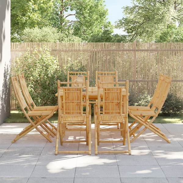 vidaXL Gartenstühle 8 Stück Klappbar 46x66x99 cm Bambus, 3278513