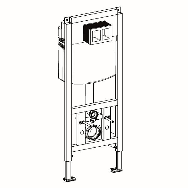 KWC Installationselement, AQUAFIX, für WC, Spülkasten, Halteblech für Betätigung, 2030072936
