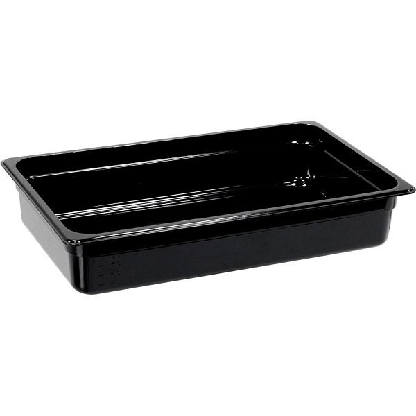 Stalgast Gastronormbehälter, Polycarbonat, schwarz, GN 1/1 (100 mm), GN1211100
