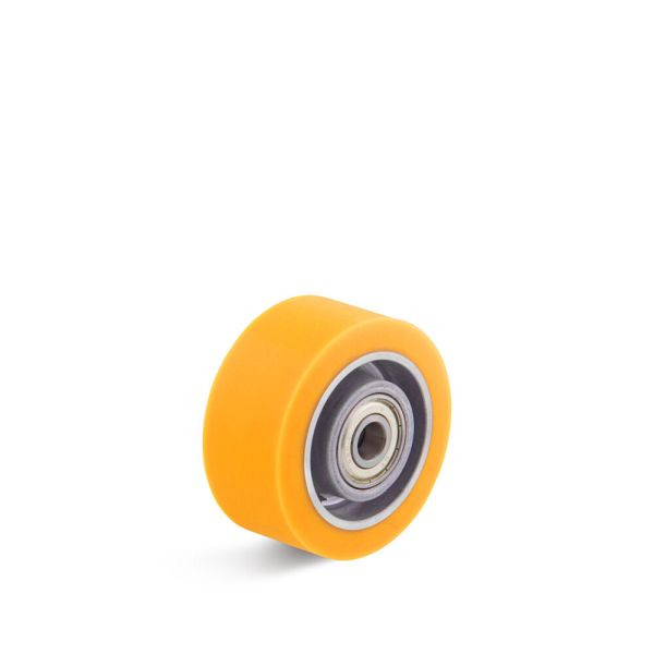 Torwegge Polyurethanrad, Tragfähigkeit 280 kg, Rad-Ø 100 mm, Radbreite 40 mm, Achsloch-Ø 12 mm, Nabenlänge 40 mm, Naben-Ø 40 mm, 0049642