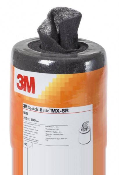 3M Scotch-Brite Multi-Flex Handpad MX-SR, 100 mm x 200 mm, S ULF, VE: 4 Rollen, 7000077694