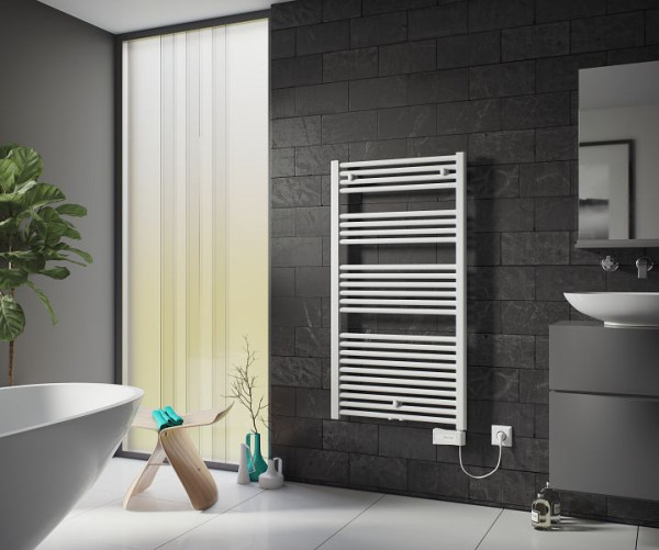 Ximax Elektrischer Handtuchwärmer Alpha 1121 mm x 600 mm 600 Watt Typ 6 Weiß RAL 9003, 11569