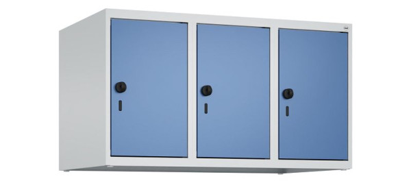 C+P Schrankaufsatz Classic PLUS, Aufsatzschrank, 7035/5023, Drehriegel, 500x900x500mm, 3 Abteile, 080090-30 S10005