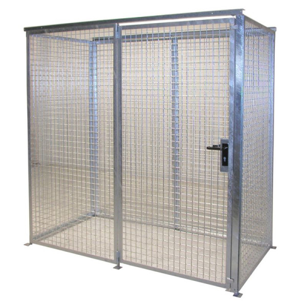 STEIN HGS Gasflaschen-Container GFC-M, 32 Stück, Einzelflügeltür, Gesamthöhe 2100 mm, 79145.0002