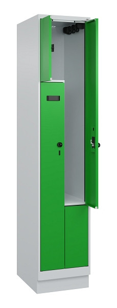 C+P Z-Spind Evolo PLUS, Sockel, 2 Fächer, 1950x400x500mm, 7035/6037, Drehriegel, 049023-122 S10008