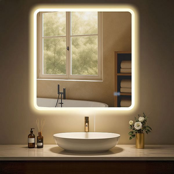 CLP Badspiegel Jericho 80x80 mm ohne Bluetooth, klarglas, 326270