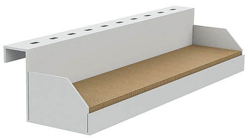 Bedrunka+Hirth Abstellboden MRS, unterer Anschlag für Werkzeuge, Rohre etc., Maße in mm (BxTxH): 273 x 111 x 60, SRAB250