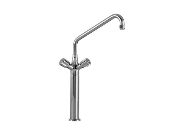 Locher Einloch-Zweigriffarmatur mit Säule 300mm, Auslauf Ø25mm, 128015