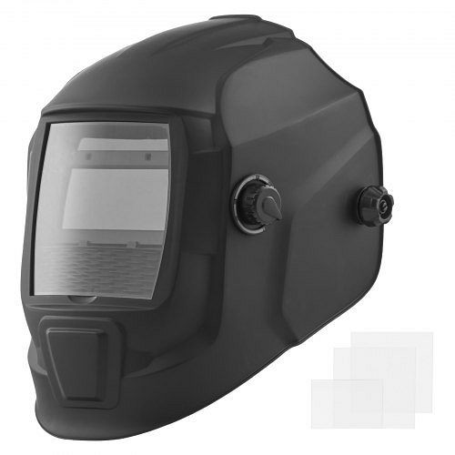 VEVOR Automatik Schweißhelm, 93x42,9 mm True Color, 2 Sensoren, DIN 4/9-13, CRIUS-Serie, Mattschwarz, für WIG MIG ARC, QJHJTKYHS6SQH442V001Y3