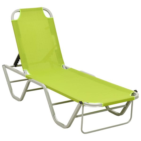 vidaXL Sonnenliege Aluminium und Textilene Grün, 310528