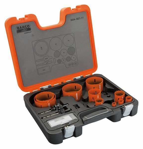 Bahco Lochsägen-Satz, 10 tlg, 16-86 mm, 3834-SET-77
