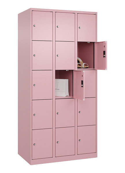 C+P Schließfachschrank Evolo PLUS, 15 Fächer, 1850x900x500mm, 3015/3015, 049000-305 S10024