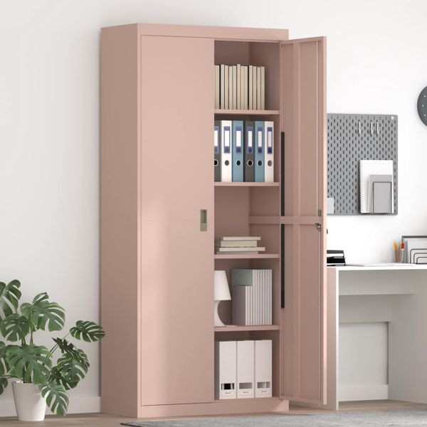vidaXL Aufbewahrungsschrank mit Speicher 2 pcs Rosa 90 x 40 x 200 cm, 3406173