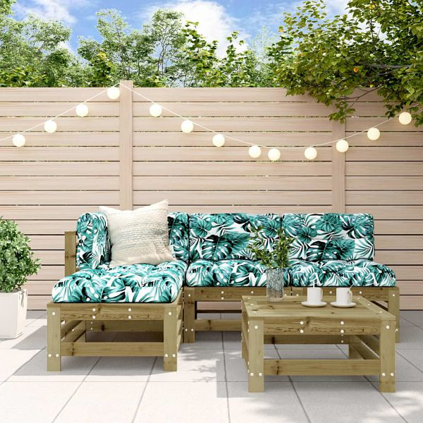 vidaXL 5-teilig Garten-Lounge-Set Kiefernholz Imprägniert, 3186563
