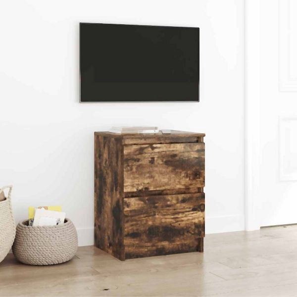 vidaXL TV-Schrank Räuchereiche 40x35x54 cm Holzwerkstoff, 861773