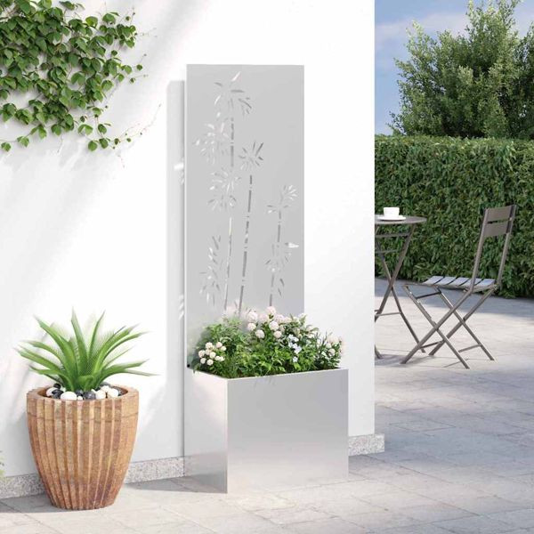 vidaXL Garten Sichtschutz-Leinwand Silber 50 x 140 cm Verzinkter Stahl, 876453