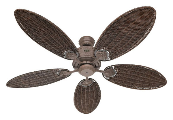 CasaFan Deckenventilator Caribbean Dream Eco II Braun antik-Rattan antik geflochten, 513725