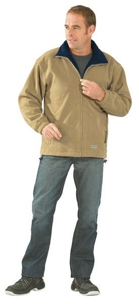 Planam Outdoor Stream Fleecejacke, camel/marine, Größe XXXL, 0348064
