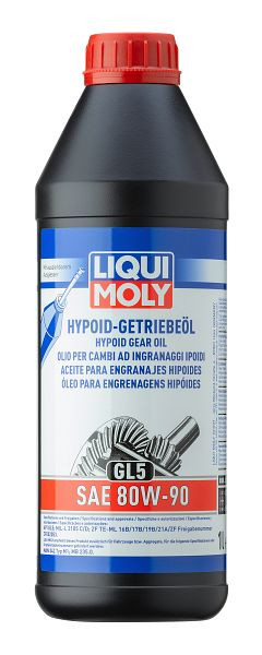 LIQUI MOLY Hypoid-Getriebeöl (GL5) SAE 80W-90, Dose Kunststoff, VE: 1 Liter, 4406