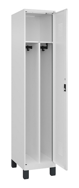 C+P Spind Evolo PLUS, mit Füßen, 1 Abteil, 1950x400x500mm, 9016/9016, Verschluss Zylinderschloss, 049010-12F S10047