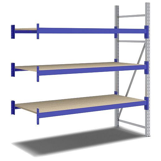 BITO Weitspannregal Set /F2 2000x800x1800 Anbaufeld 3 Ebenen Spanplatten RAL5010 U, C0350-0283