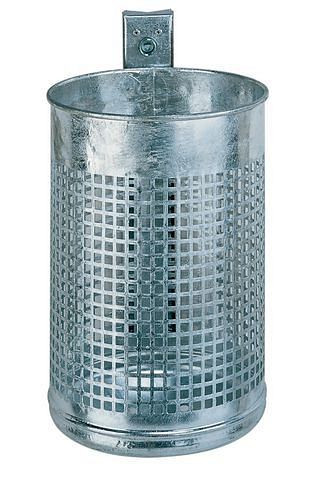 DENIOS Abfallkorb, Design Lochblech, 20 Liter Volumen, grün, 137496