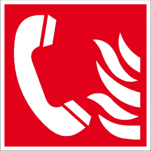 Stein HGS Brandschutzschild, Brandmeldetelefon, 200 x 200 mm / Alu, 15.a5175
