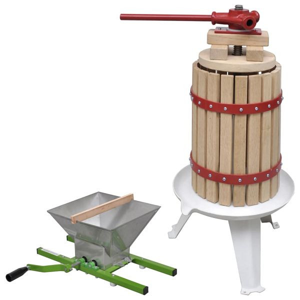 vidaXL 2-tlg. Obst- & Weinpresse und Mühle-Set, Top-Qualität, 277148