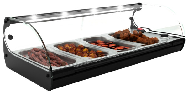 Neumärker Warmhaltevitrine Cristal 4, 4x GN 1/3 x 40 mm, 05-70525BK