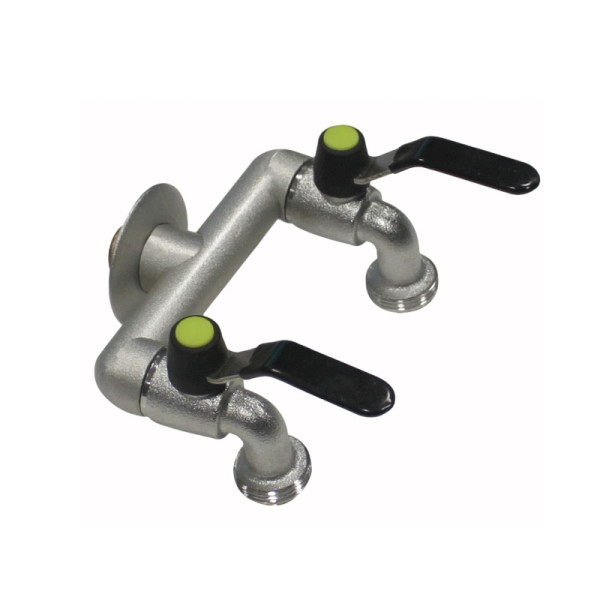 ewuaqua iWater Aquajet Duo Doppelzapfstelle verchromt, VE: 5 Stück, 73464C, 8006360004643