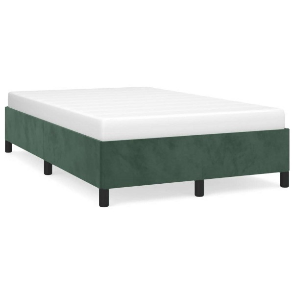 vidaXL Bettgestell Dunkelgrün 120x190 cm Samt, Polyester, 379531