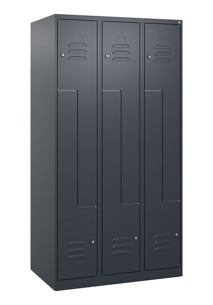 C+P Z-Spind Classic PLUS, 6 Abteile, 1700x900x500mm, 7016/7016, Zylinderschlösser, 0800037-306 S10004