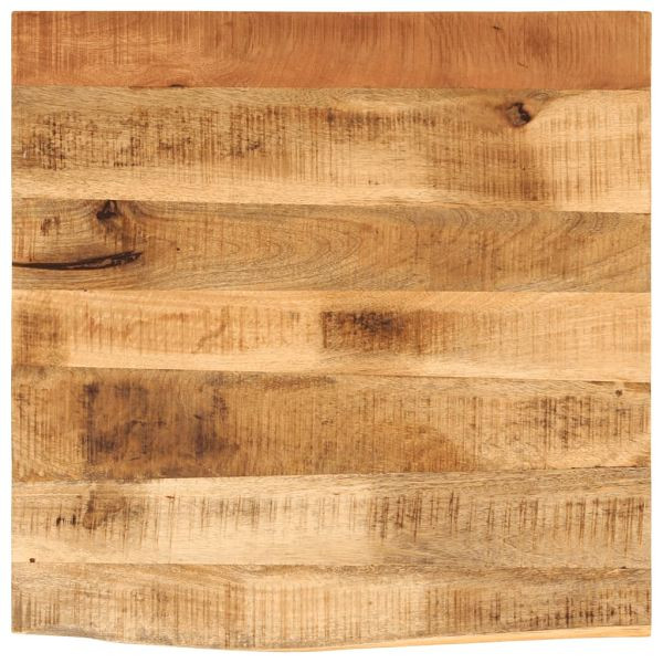 vidaXL Tischplatte 80x80x2,5 cm Baumkante Massivholz Raues Mangoholz, 370362
