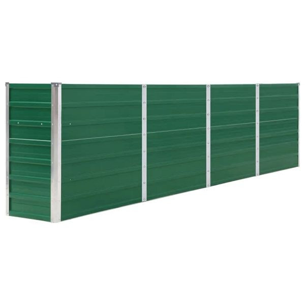 vidaXL Hochbeet 320 x 40 x 77 cm Verzinkter Stahl Grün, 47049