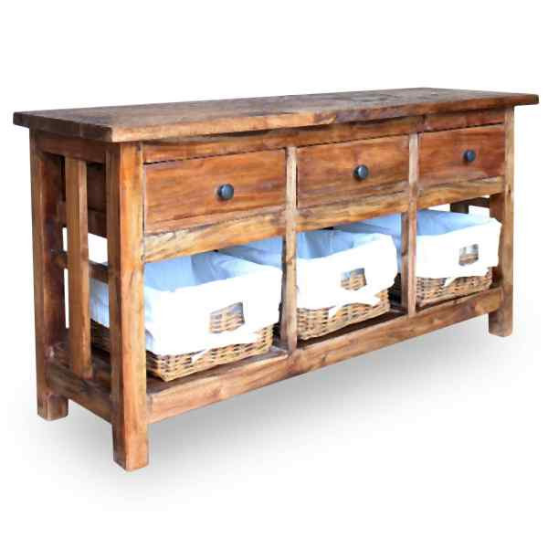 vidaXL Sideboard Altholz Massiv 100x30x50 cm, 244488, 8718475568971