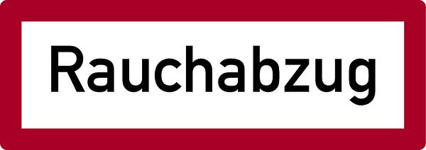 Schilder Klar Brandschutzzeichen Rauchabzug, 297x105x0.45 mm Aluminium geprägt, 159/23