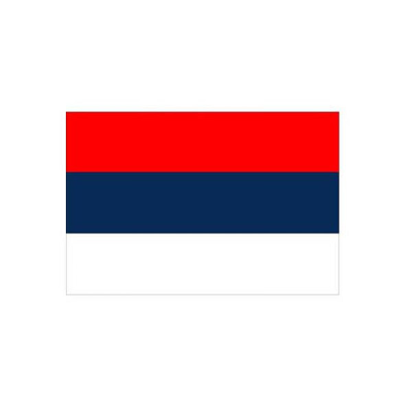 Stein HGS Länderflagge Serbien (ohne Wappen), 60 x 90 cm (Querformat), mit Seil und Schlaufe, FlagTop 110 g/m², für Fahnenmasten 6 m, ohne Hohlsaum, 27606