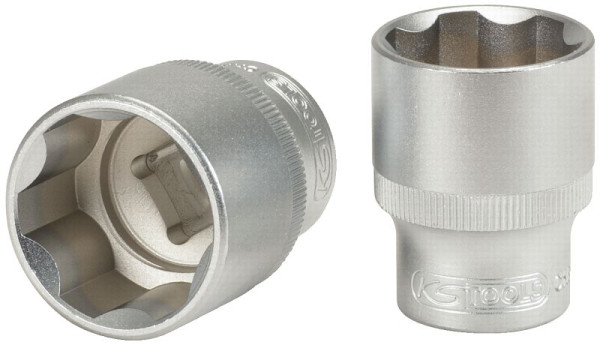 KS Tools 1/2" Stecknuss, 12mm, Material: Feinster Chrom Vanadium Stahl, matt satiniert verchromt, 911.1212, 4042146045299