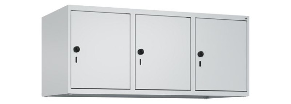 C+P Schrankaufsatz Classic PLUS, Aufsatzschrank, 7035/7035, Drehriegel, 500x1200x500mm, 3 Abteile, 080090-32 S10009