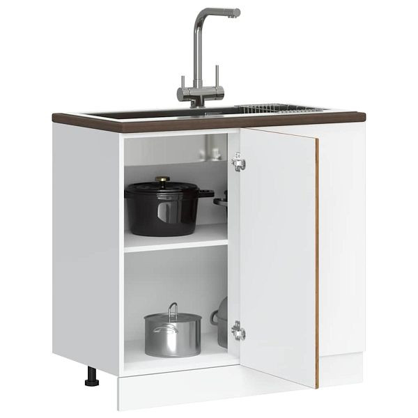 vidaXL Spülenunterschrank Altholz-Optik Holzwerkstoff, 854296