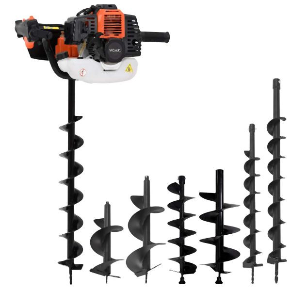 vidaXL Erdbohrer-Set Stahl, 2,2 kW, 279577, 8719883831053