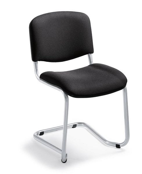 Deskin Besucherschwinger ISO, Gestell alusilber, Bezug Stoff DESKIN1, Farbe schwarz, 236268