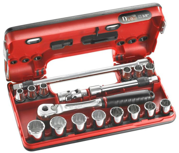 Facom Steckschlüssel-Set 3/8" D-Box 12-Kant, JL.DBOX501