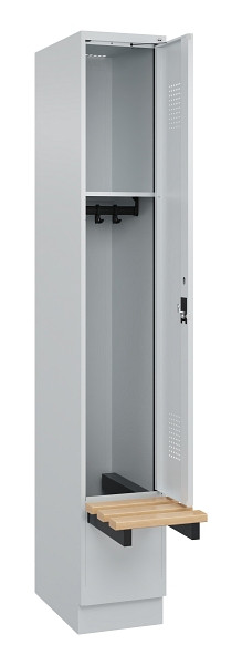 C+P Spind Evolo PLUS, 1 Abteile, 1950x300x815mm, 7035/7035, Zylinderschloss, 049040-10 S10040