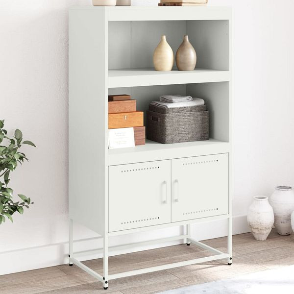 vidaXL Highboard Weiß 68,5x38,5x123,5 cm Stahl, Material: Stahl, 846505