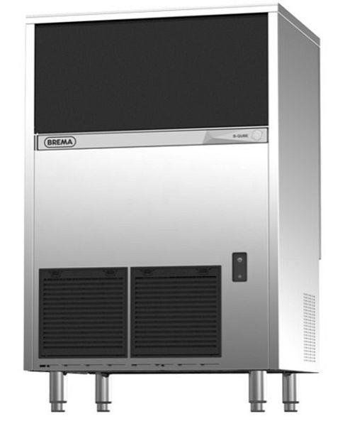 Brema Eiswürfelbereiter mit Ablaufpumpe, Eisproduktion: ca. 95 kg / 24 Stunden, Luftkühlung, R290, 870 W, 738x600 mmx1010 mm, QUBE955HCA-DP
