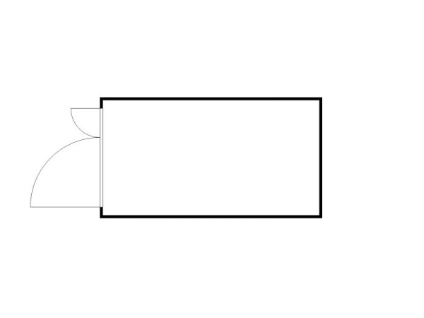 FLADAFI Materialcontainer IC Pro 1400, isoliert, mit isoliertem Boden, Doppelflügeltür (asymmetrisch) auf der 2 m Seite, F2221410203