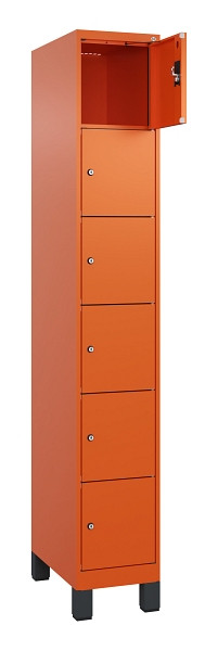 C+P Schließfachschrank Evolo PLUS, mit Füßen, 6 Fächer, 1950x300x500mm, 2004/20, 049010-106 S10023