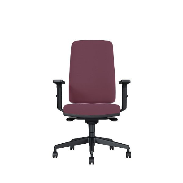 Bisley Bürodrehstuhl Stone, Tiefenverstellbarer Sitz, Mit 3D Armlehnen, Kunststofffußkreuz, MR6234 burgundy, STONETKDMR6234